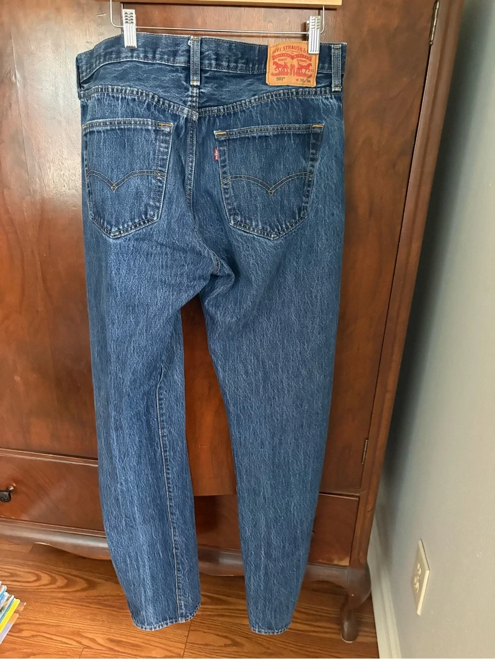 Classic Men's Dark Blue Jeans - Timeless Straight Fit